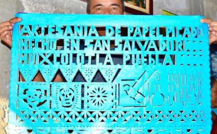 Papel picado de Huixcolotla, ideal para la ofrenda de Día de Muertos