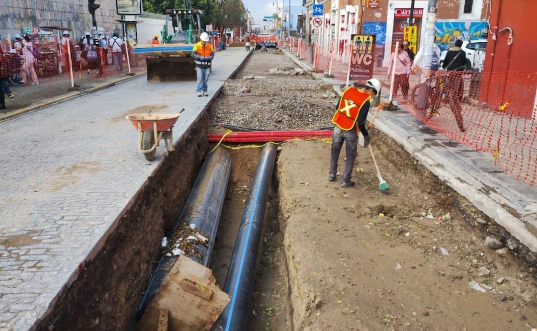 Renovación de red hidráulica del Centro Histórico lleva avance del 80%: Agua de Puebla | Foto: Agua de Puebla.