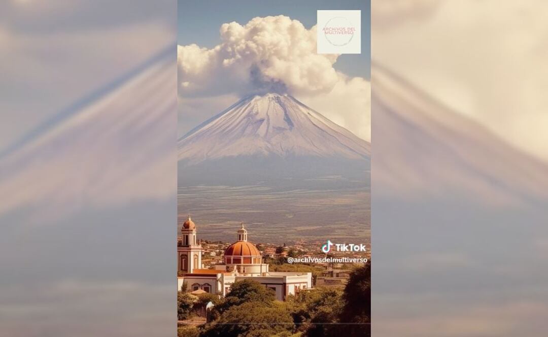 Un TikTok se popularizó luego de mostrar cómo fue la erupción del volcán Popocatépetl en un universo paralelo con ayuda de la Inteligencia Artificial | Foto: TikTok archivosdelmultiverso