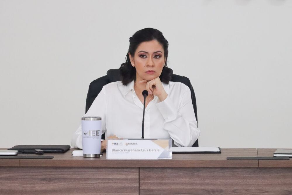 La consejera presidenta del IEE, Blanca Cruz García, dio un mensaje | Foto: EsImagen