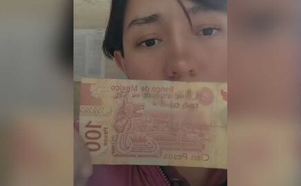 Buscan en TikTok al dueño de billete de 100 pesos donde escribió un conmovedor mensaje