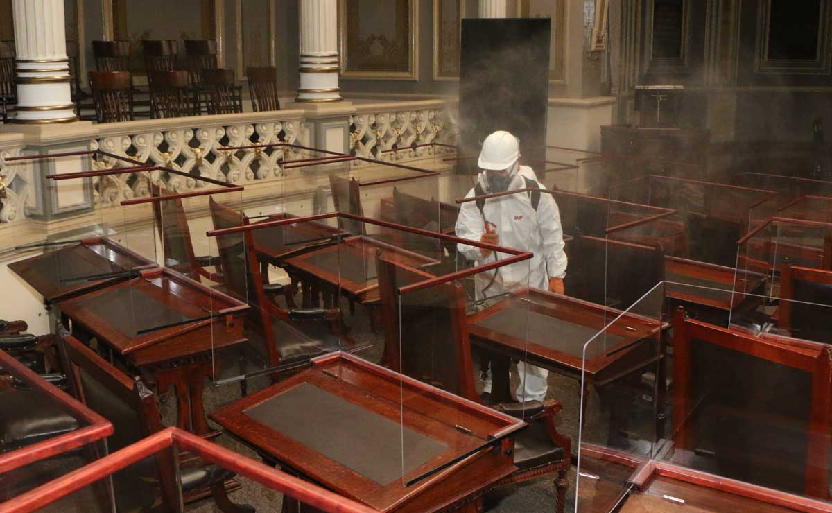 Congreso de Puebla sigue pagando $2,300 diarios para sanitizar