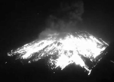 Volcán Popocatépetl registra fuerte explosión durante la madrugada