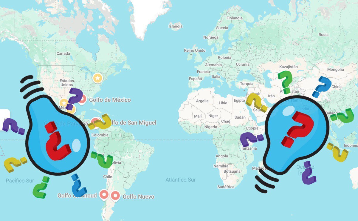 Golfo de México y otros mares que han cambiado de nombre en Google Maps