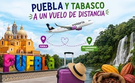 Puebla y Tabasco están a un vuelo de distancia: así puedes viajar entre ambos destinos