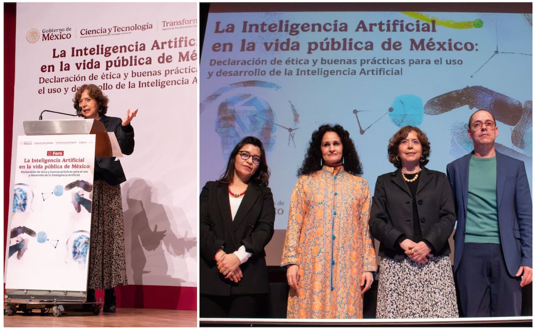 “La IA representa, bien empleada, contribuye al bienestar social y al impulso del desarrollo ”, reconoció la titular de la Secihti | Foto: Secihti