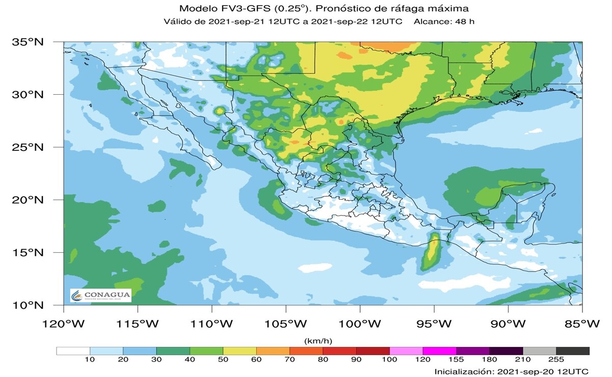 Prevén lluvias y vientos fuertes en norte y noreste con la llegada del primer frente frío