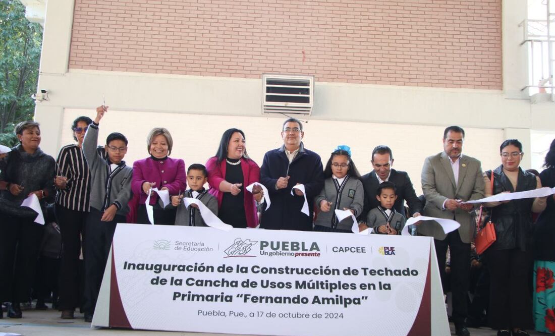 Las primarias licenciado Benito Juárez y Fernando Amilpa estrenaron techo | Foto: Gobierno del Estado