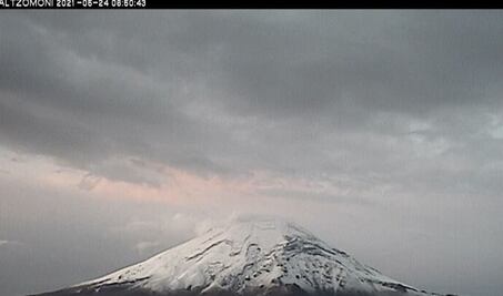 Monitoreo del volcán Popocatépetl, 24 de mayo 2021