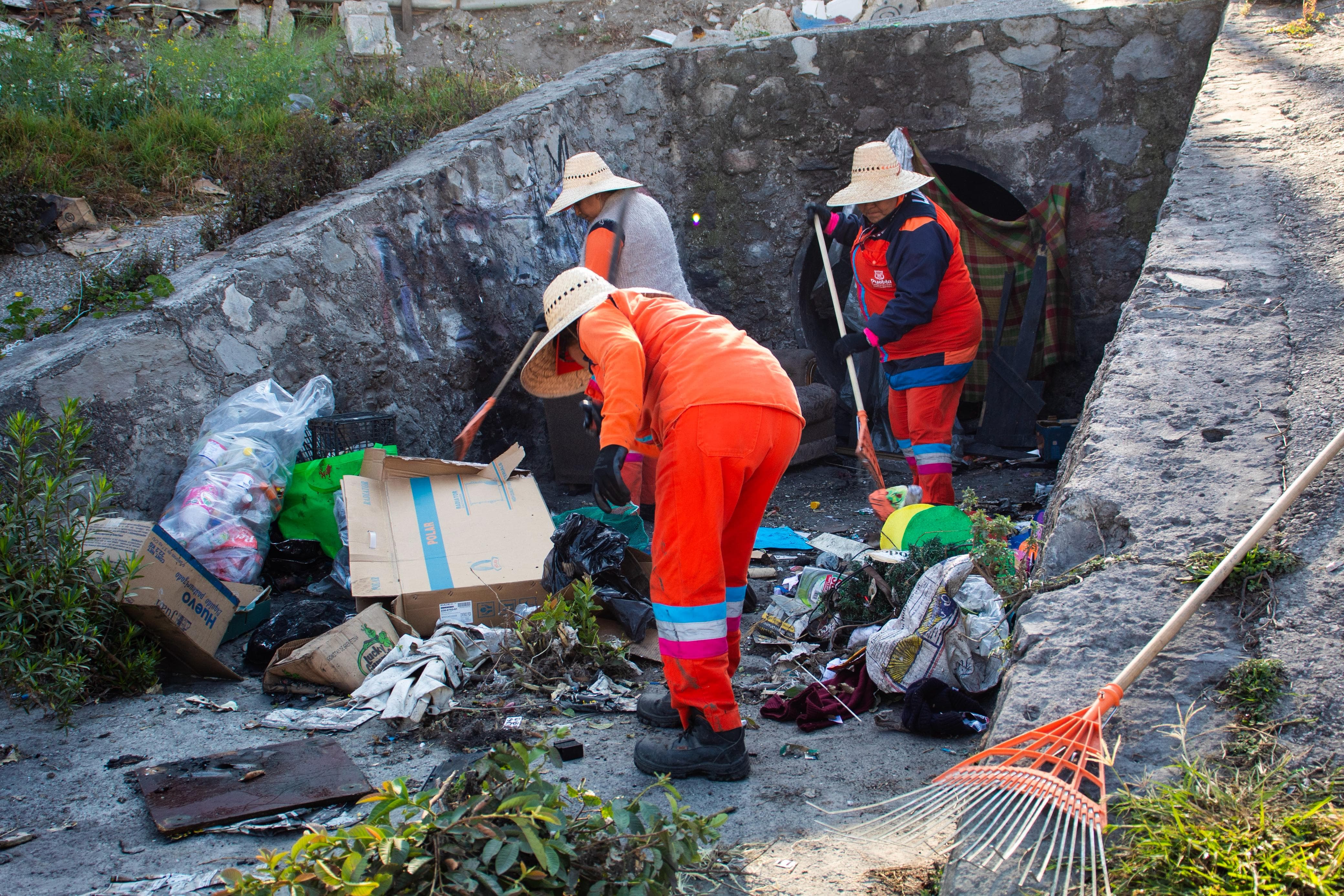 Acciones de limpieza preventivas y correctivas previo al inicio de las lluvias | Foto: Ayuntamiento de Puebla