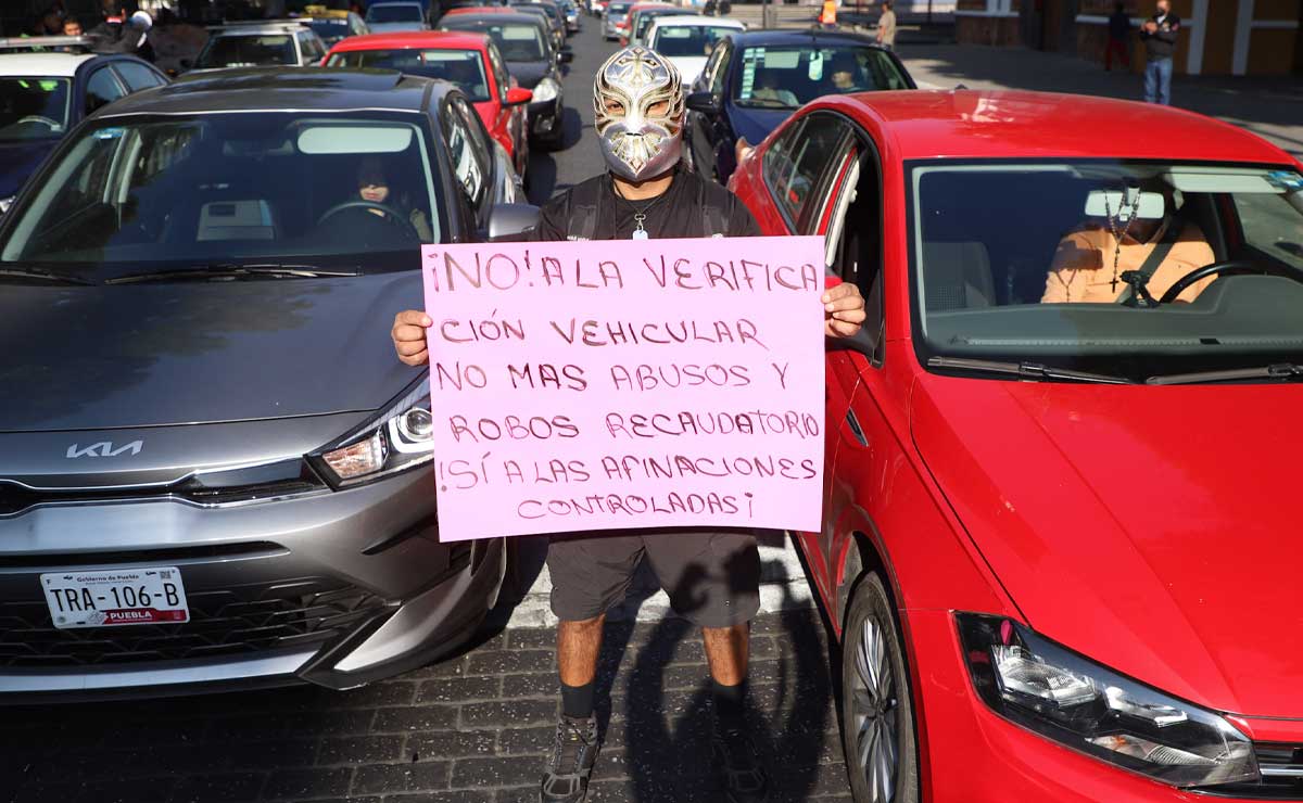 Tiktokers alertan sobre la Mega Marcha vs Verificación Vehicular en Puebla