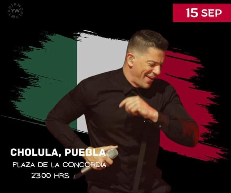 Yahir será uno de los artistas que se presentará en Cholula el 15 de septiembre  |  Facebook YahirWorld