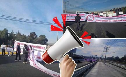 Transportistas bloquean ambos sentidos de la autopista México-Puebla