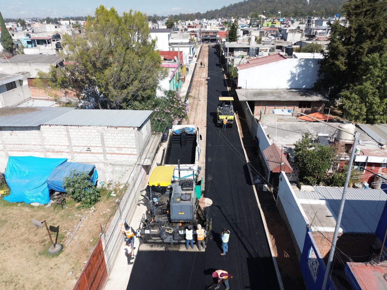 Actualmente, las acciones de pavimentación de esta vialidad presentan más del 82% de avance