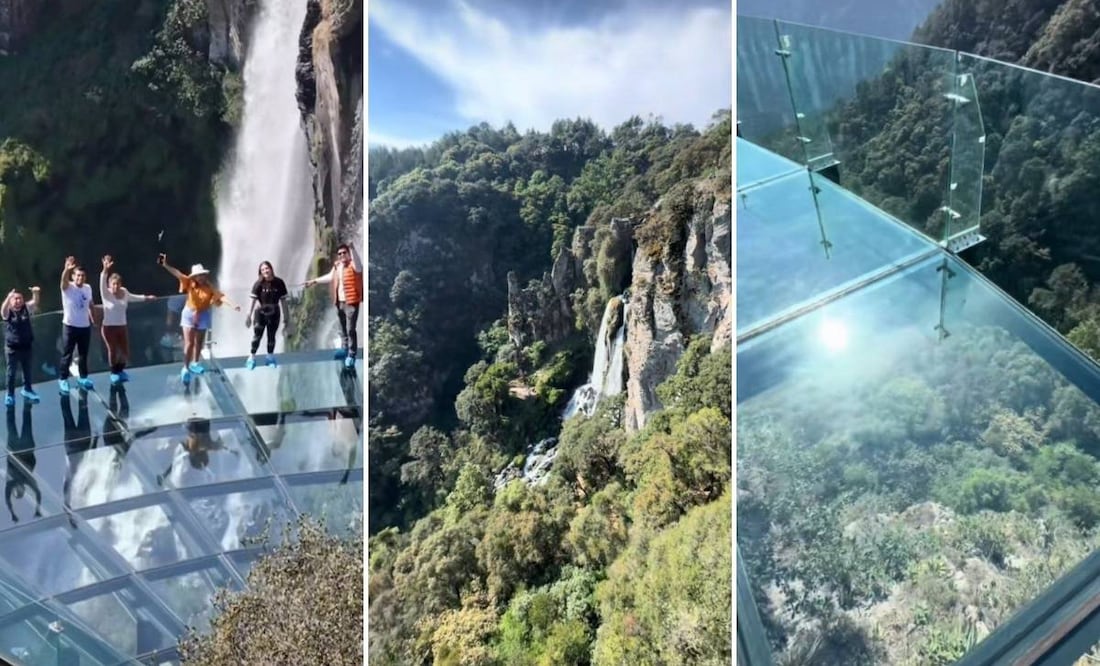 Así se ve el nuevo mirador de cristal en Zacatlán | Foto: Redes sociales