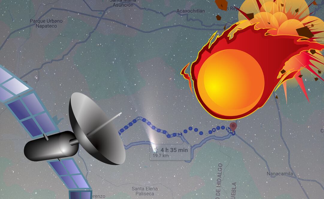 Una bola de fuego en el cielo y un temblor en la tierra causaron alerta / FOTO: Google Maps y Pixabay