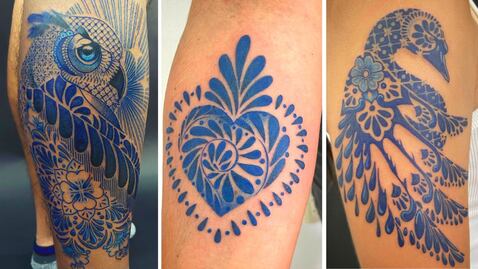 Puebla en la piel. Tatuajes de talavera que te van a sorprender: FOTOS
