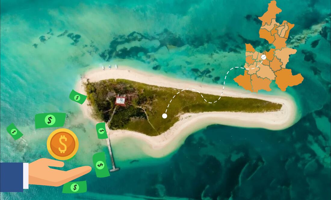 Cancuncito es una isla que está a 15 minutos del puerto de Veracruz | Foto: Redes Sociales / Canva