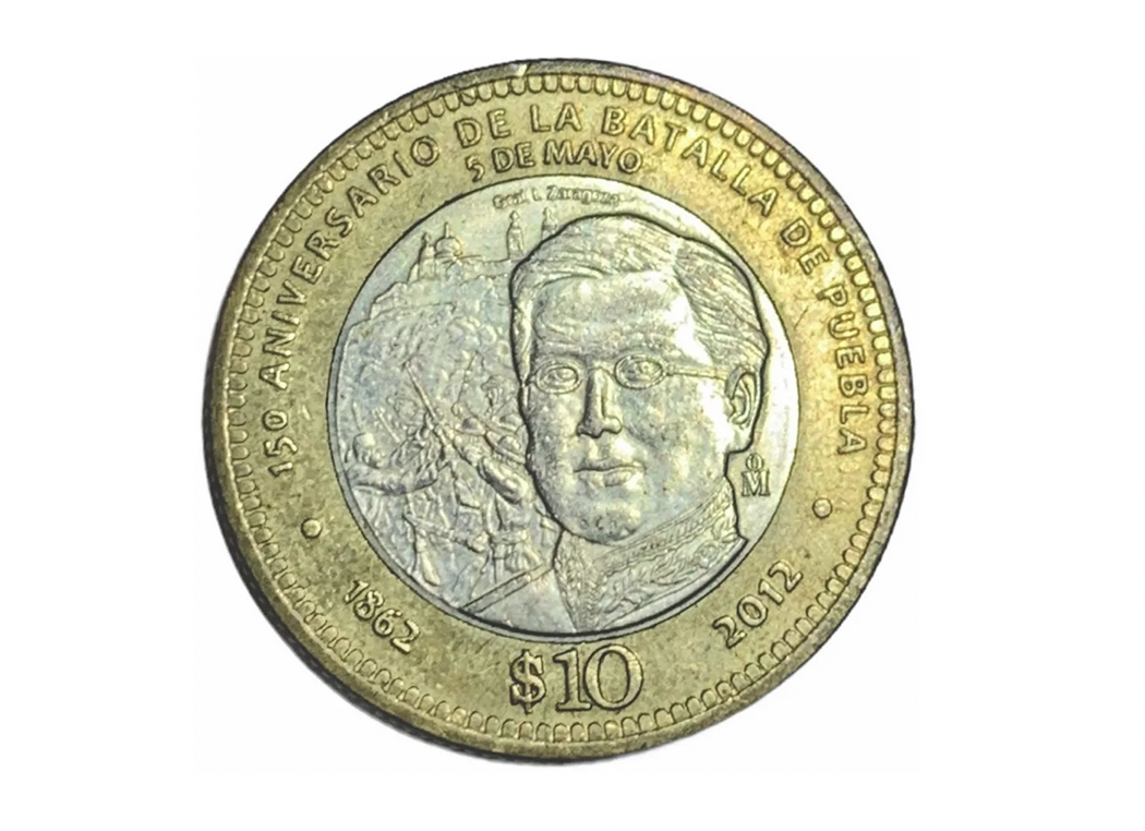 Moneda conmemorativa de la Batalla de Puebla se vende en Internet por 10 mil pesotes