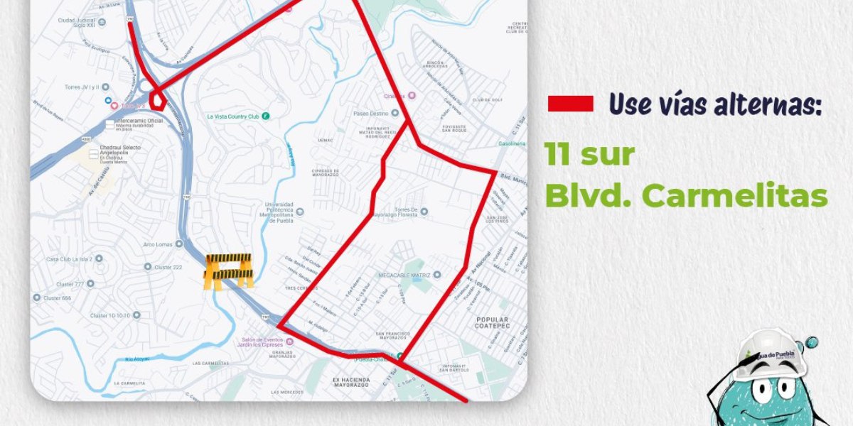 ¡Atención! Habrá cierre vial en Periférico Ecológico por obras el 3 de noviembre