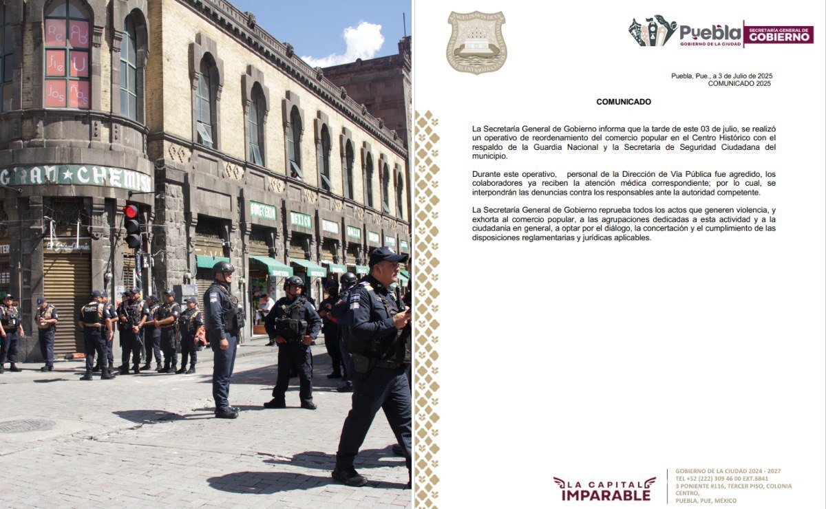 Ambulantes y personal del Ayuntamiento se enfrentaron este jueves 3 de julio | Foto: EsImagen/Especial