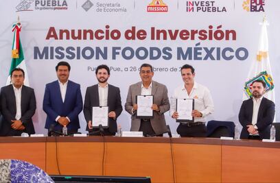Sergio Salomón y Mission Fods anuncian inversión de más de 791 mdp para ampliar su planta en Puebla