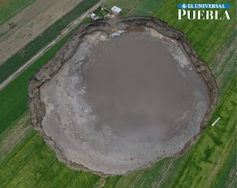 Esto dice Conagua sobre el origen del socavón en Puebla