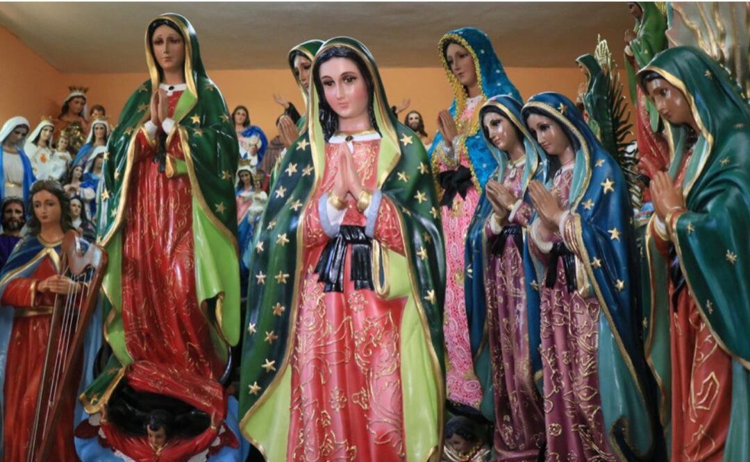 La figuras de la Virgen de Guadalupe se pueden comprar con artesanos en Puebla I Foto El Universal Puebla
