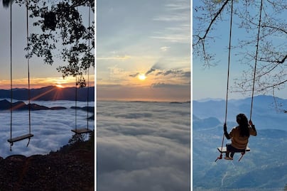 Este Pueblo Mágico de Puebla tiene un columpio entre nubes que te va a encantar