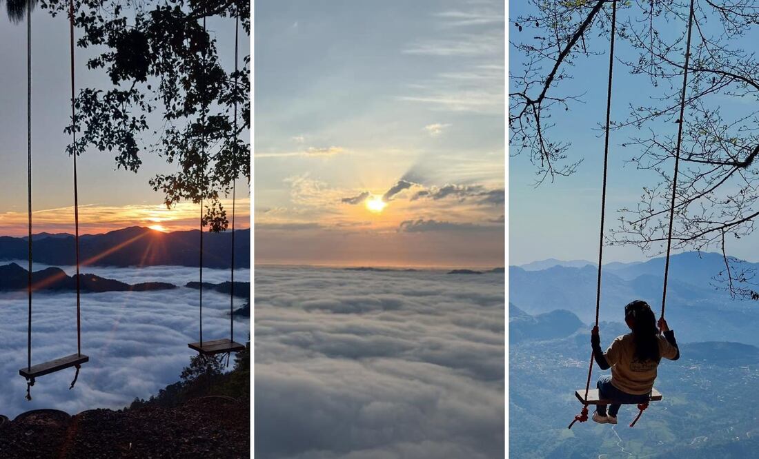 En un Pueblo Mágico de Puebla hay un columpio entre las nubes | Foto: Cabañas Don Migue