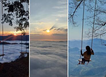 Este Pueblo Mágico de Puebla tiene un columpio entre nubes que te va a encantar