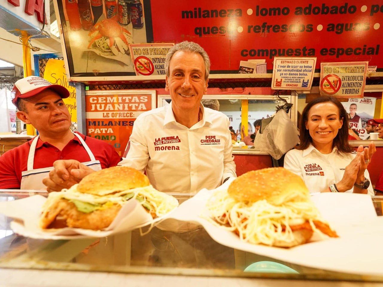 Pepe Chedraui  convivió con locatarios del mercado La Acocota | Foto: Pepe Chedraui