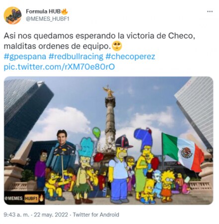 Los memes que dejó la decisión de Red Bull de dejar segundo a Checo Pérez  