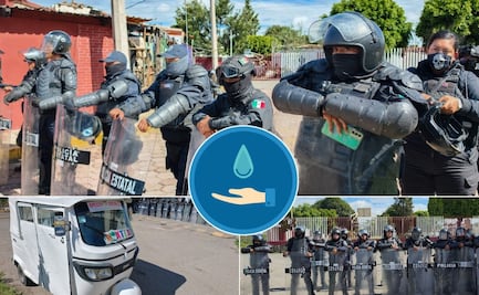 Perforación de pozo de agua desata guerra en Xoxtla, granaderos resguardan la zona