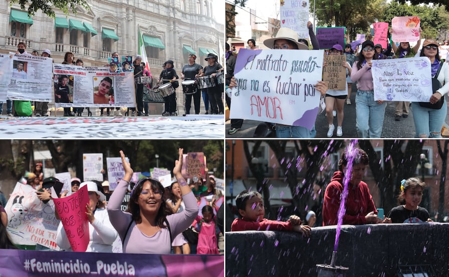 8M en Puebla: Miles protestan contra la violencia, los feminicidios y las desapariciones 