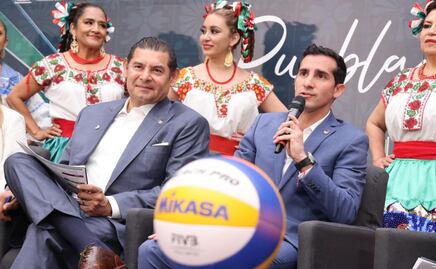 Armenta y Rommel Pacheco presentan el Mundial Sub-21 de Voleibol de Playa Puebla 2025