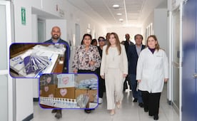 Ceci Arellano entrega insumos médicos al Hospital de la Niñez Poblana