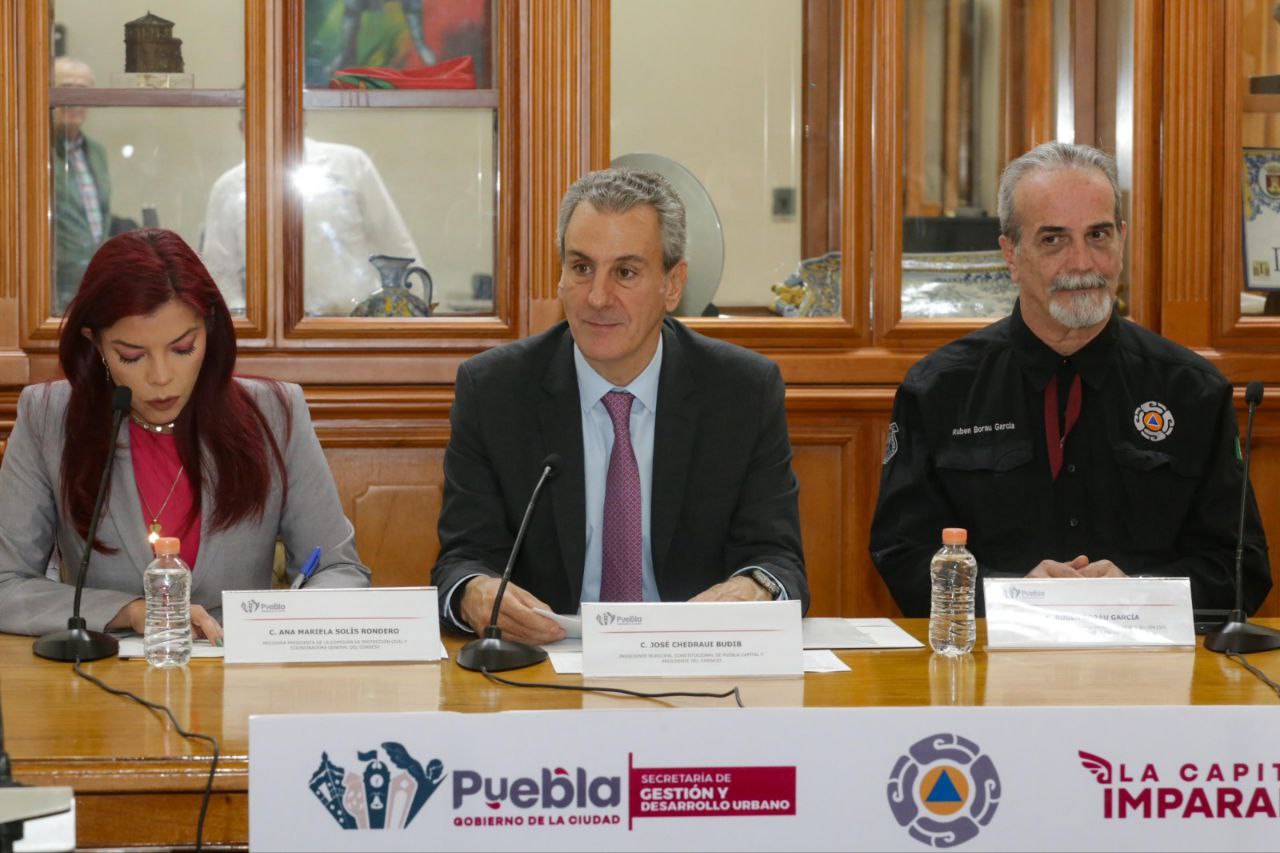 El alcalde Pepe Chedraui encabezó toma de protesta del Consejo Municipal de Protección Civil / Foto: Ayuntamiento de Puebla