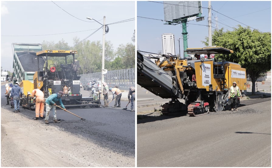 Gobierno de Puebla intensifica rehabilitación en 24 Sur y Bulevar Niño Poblano