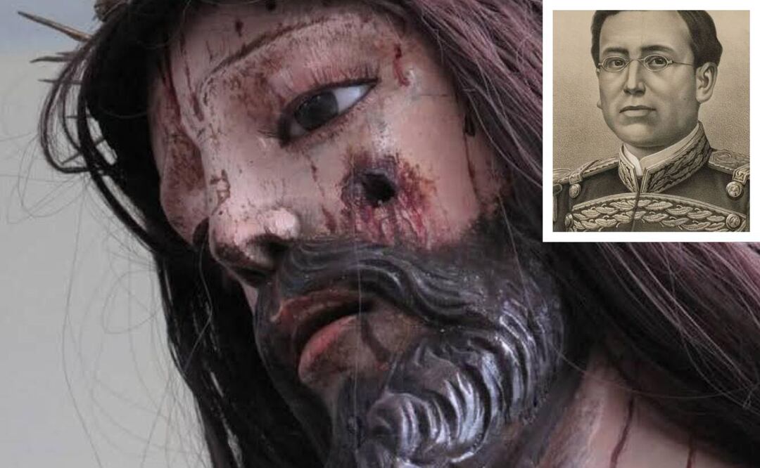 El Cristo de la Bala es una imagen que está rodeada de misterio | Foto: Canvas / Facebook Puebla Antigua