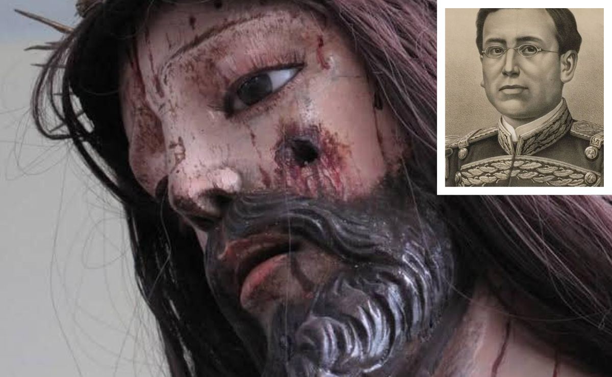 El Cristo de la Bala es una imagen que está rodeada de misterio | Foto: Canvas / Facebook Puebla Antigua