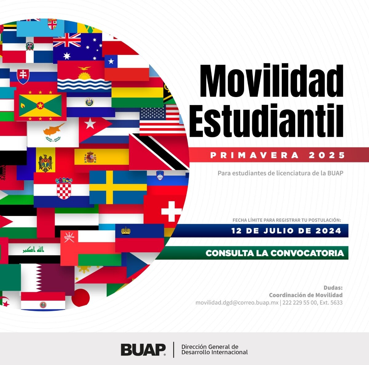 BUAP abre la convocatoria Movilidad Estudiantil | FB: BUAP