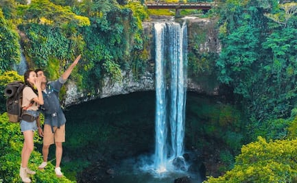 La cascada poblana que parece creada por Inteligencia Artificial