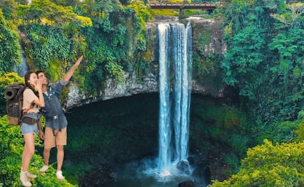 La cascada poblana que parece creada por Inteligencia Artificial