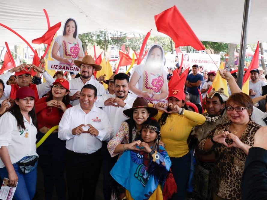 Liz Sánchez encabezó una Asamblea Informativa en San Pedro Cholula | Foto: Especial