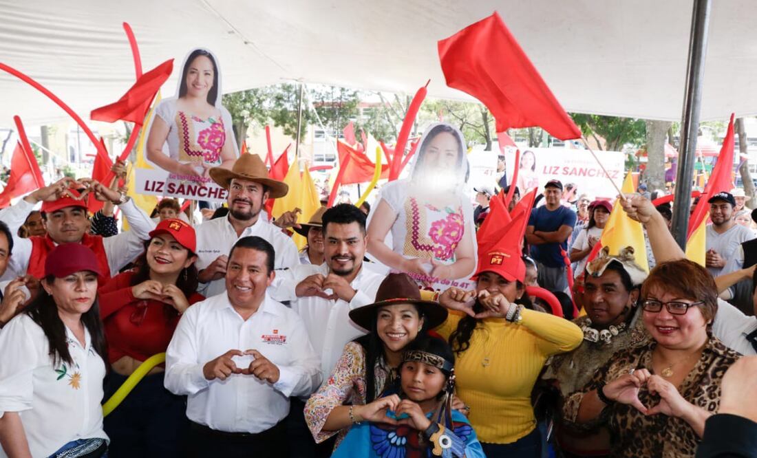 Liz Sánchez encabezó una Asamblea Informativa en San Pedro Cholula | Foto: Especial