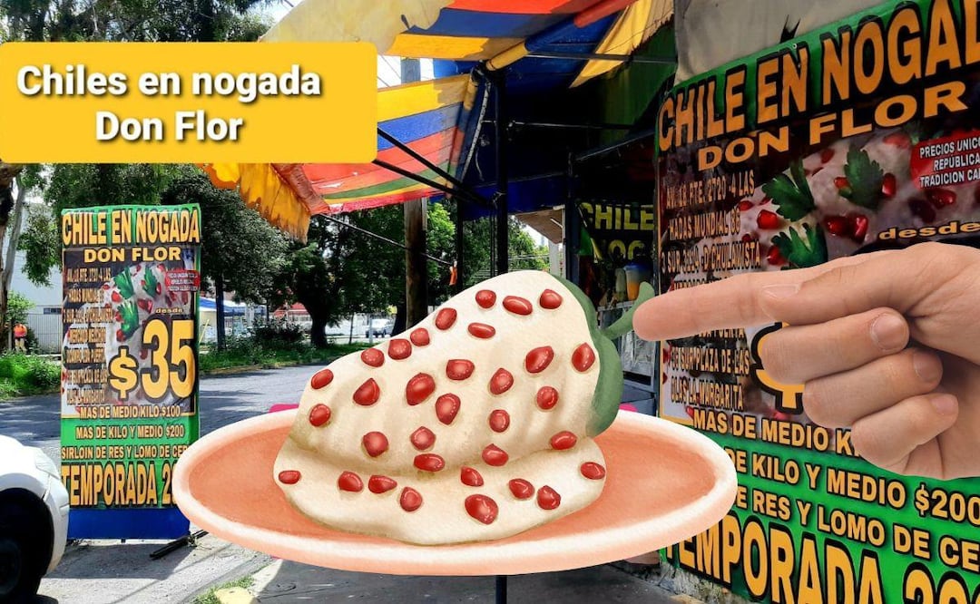 Chiles en Nogada Don Flor es un negocio 100% poblano | Foto: Canvas / Facebook Tortas Chiles en Nogada y Jugos "Don Flor"