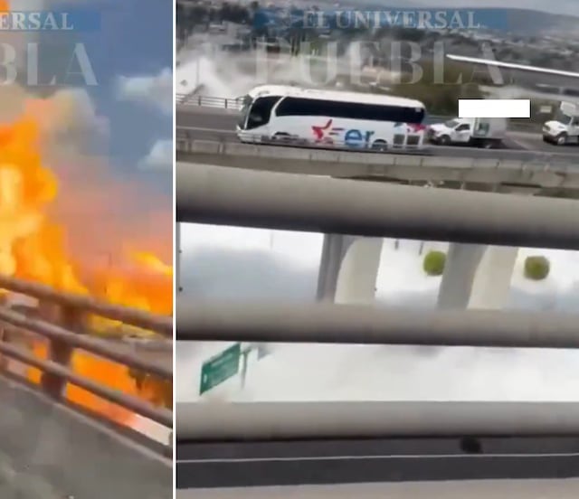 VIDEO Pasajeros de Estrella Roja se salvan de explosión de pipa de gas en Puente de la Concordia