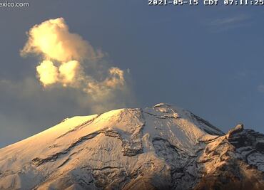 ¿Cómo amaneció hoy el volcán Popocatépetl? 16 de mayo 2021