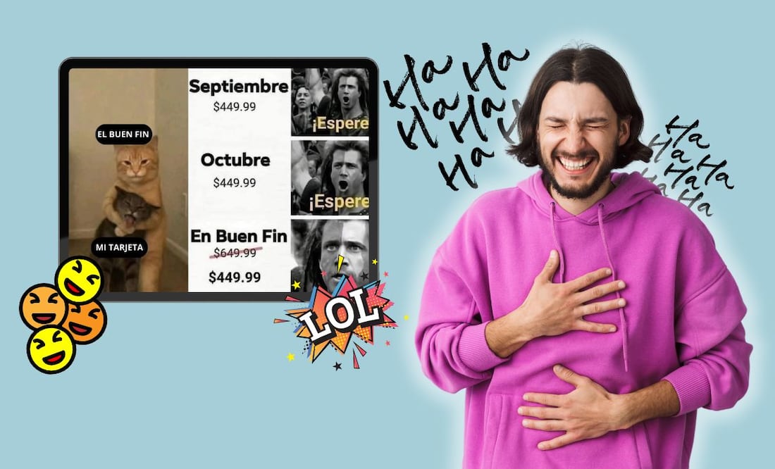 Checa los mejores memes del Buen Fin 2025 | Foto: RRSS / Canva